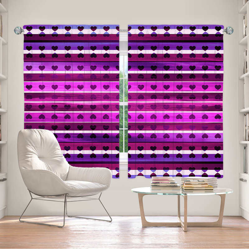 Rideau en polyester, L 56 po x L 78 po, Mauve