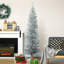 Arbre de Noël artificiel 6 pi avec arbre de Noël mince 6 pi avec 390 branches réalistes et base en plastique