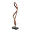 Sculpture abstraite en polystone Cole et gris avec base rectangulaire noire