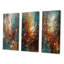 Autumn Bliss, art abstrait rouge orange et bleu - Autumn Bliss-575201609-575201615