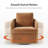 Coray 30.25'' W Modern Farmhouse Rattan Swivel Chair with Fully Assembled-121085753
