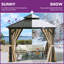 10 pi. L 10 pi. D Pavillon de jardin en aluminium