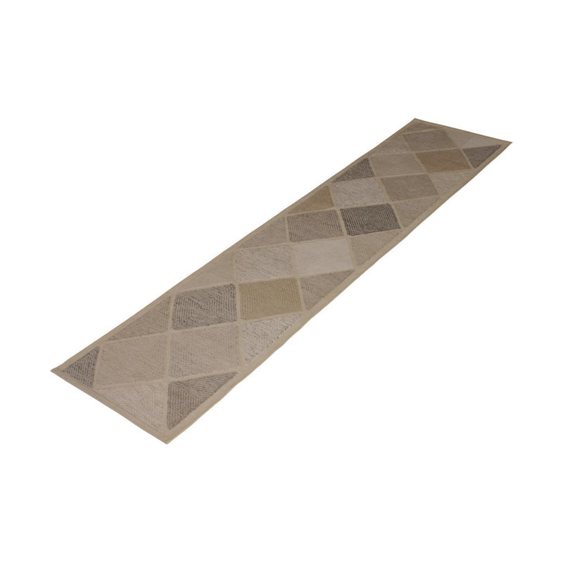 Scandinavian Style Flat-Weave Gray Blue Geometric Pattern By Rug & Kilim, Runner 5' x 7'