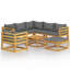 Chaise longue 8 pièces avec coussins-1657079010