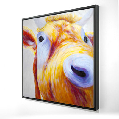 " Closeup Of A Colorful Country Cow "