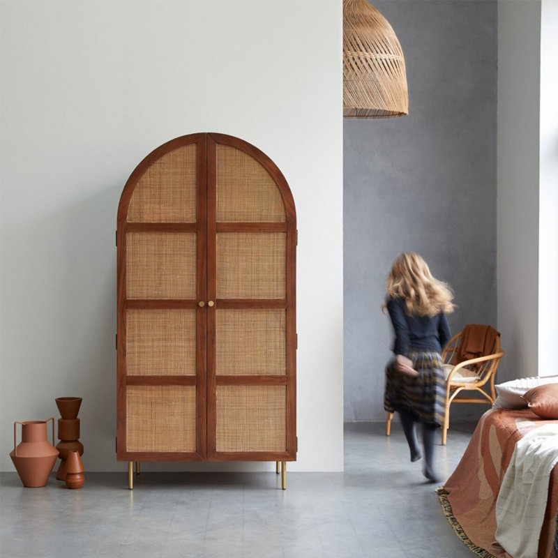 Simple and Retro Two-door Wardrobe