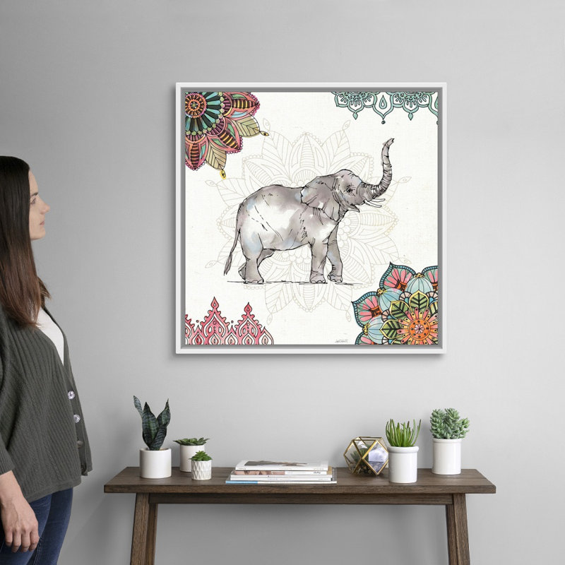 Reproduction d'art sur toile, Toile avec cadre blanc, H 32 po x l 32 po x P 2 po