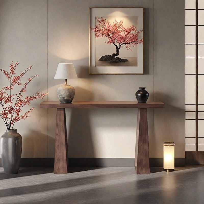 Console Modern Minimalist, Brun, H 31,5 po x l 47,24 po x P 15,75 po