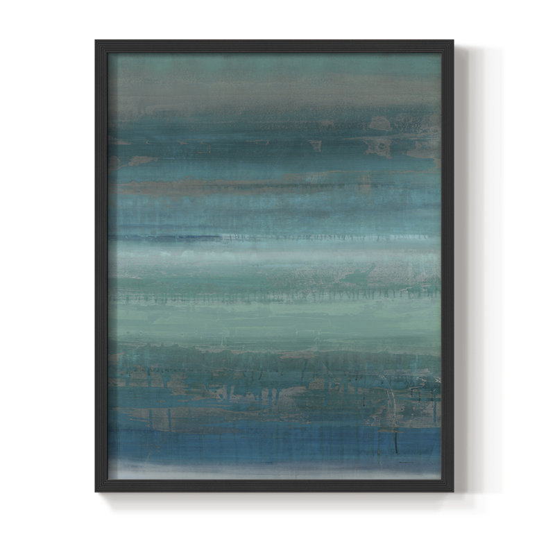 Stars & Shores II Framed Print - Solid Wood, Black, 20" H x 16" W