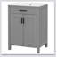 Ensemble de meuble-lavabo de 24 pouces avec lavabo en céramique, portes à fermeture douce et grand espace de rangement pour les espaces compacts