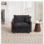 Fauteuil club en tissu d'ameublement en chenille-1660826300
