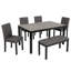 Ensemble de table de salle à manger 6 pièces avec banc et chaises-960046273