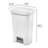 Sterilite 11.9 Gal Rectangle Step On Trash Kitchen Wastebasket, White (8 Pack)