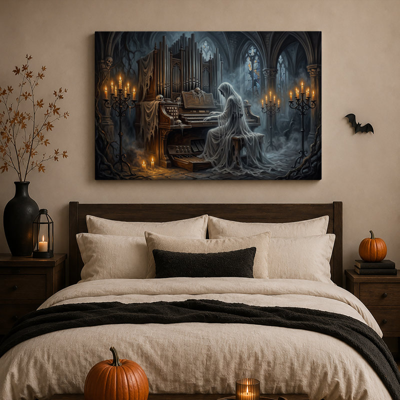 Art mural sur toile Halloween, H 20 po x l 30 po