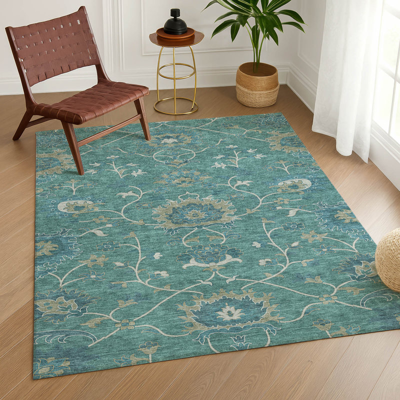 Machine Washable Indoor/Outdoor Chantille ACN2290 Global Rug, Rectangle 5' x 7'6"