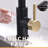 Touchless Kitchen Faucet - Automatic Smart With Pull Out Spray, Hands For Sink, Black And Gold, Contemporary Look, Ceramic Filler, Brass Material Sink Motion Sensor Activated, , Style,