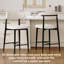 Ensemble de 2 tabourets de bar à hauteur de comptoir, tabourets de bar rembourrés avec pieds en métal pour îlot de cuisine, beige-130094510