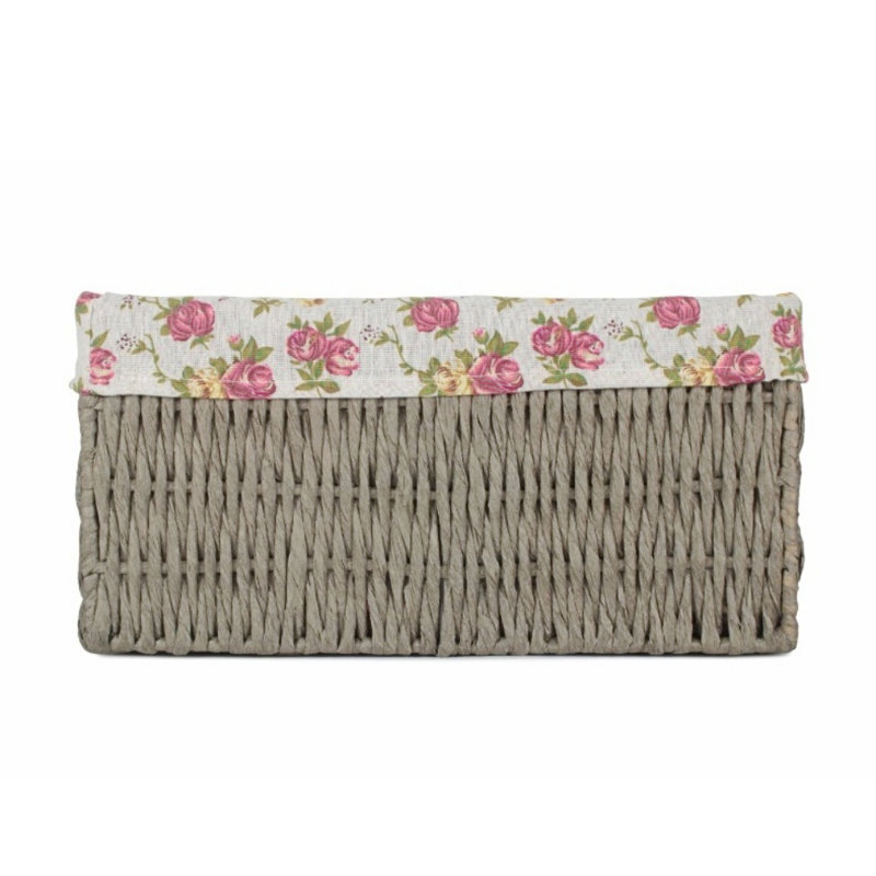 Fleur De Lis Living Seagrass Decorative Basket, 22cm H x 35cm W x 17cm D