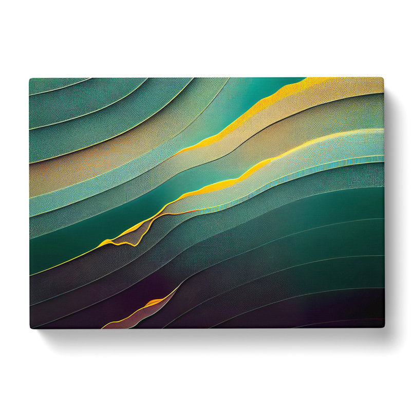 Modern Audio Soundwave Art Vol.5 Abstract - Wrapped Canvas, 35cm H x 50cm W x 3cm D