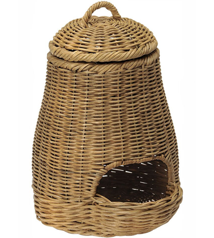 Bay Isle Home™ Wicker Decorative Basket, 15" H x 10.5" W x 10.5" D