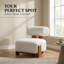 Méridienne Modern Boucle avec structure en bois massif et dossier roulé, fauteuil confortable pour le salon, la chambre à coucher ou le bureau-356342604