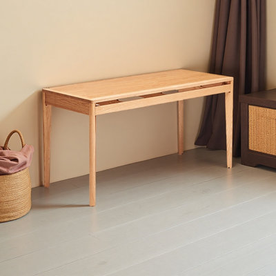 Modern Solid Oak Wood Large Writing Desk