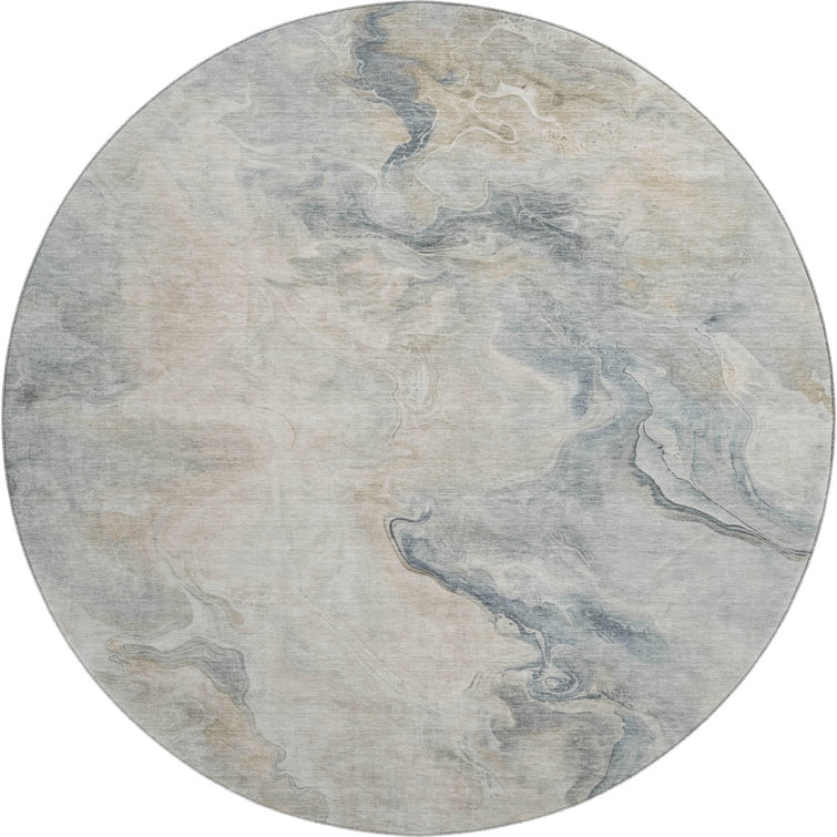 Premium Machine Washable Slesnick AMF1680 Abstract Rug