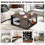 Zeman Floor Shelf Coffee Table with Storage
