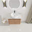 Meuble-lavabo mural 30 po avec lavabo d'art en céramique et 2 portes à fermeture en douceur, emballage KD, contreplaqué-801745964