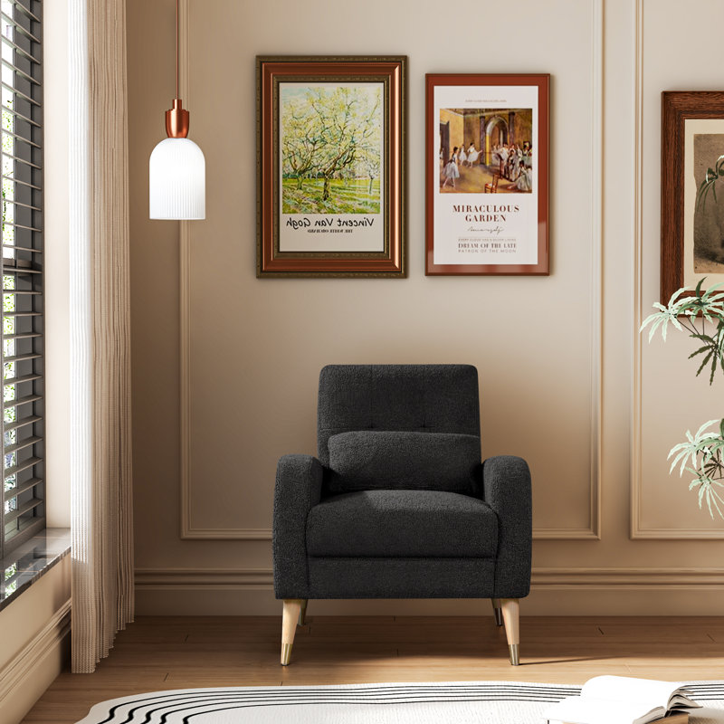 Fauteuil convertible 30,31 po Mapoles, Noir