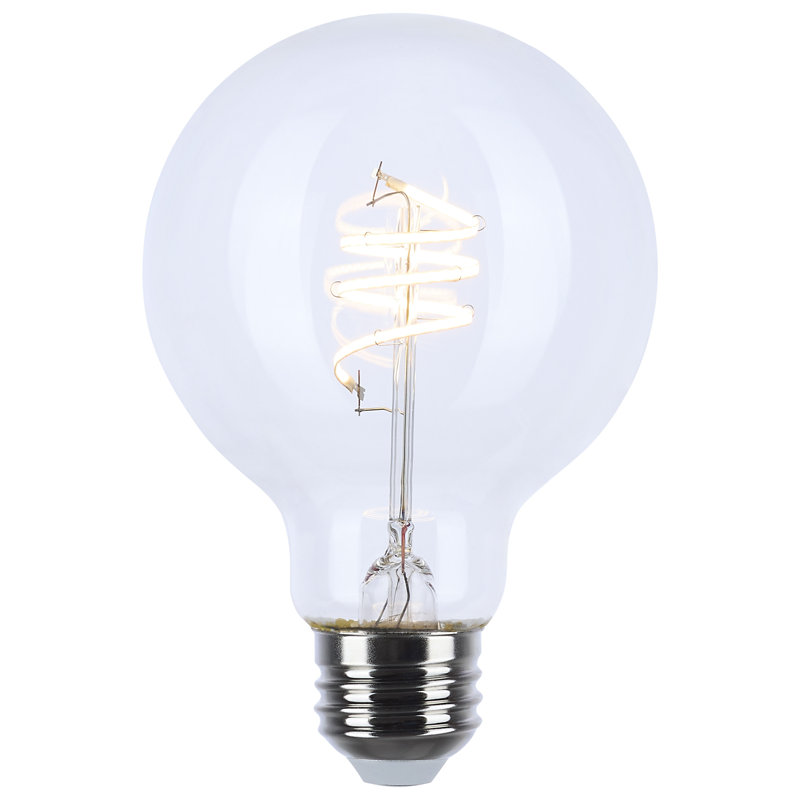 6 Watt G25 LED Reminiscent Flex Gray Coil Filament E26 3000K 120 Volt