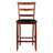 Davaughn Cushion Ladder-back Seat Counter Stools, 2-pc Set, Black & Walnut-1914379603