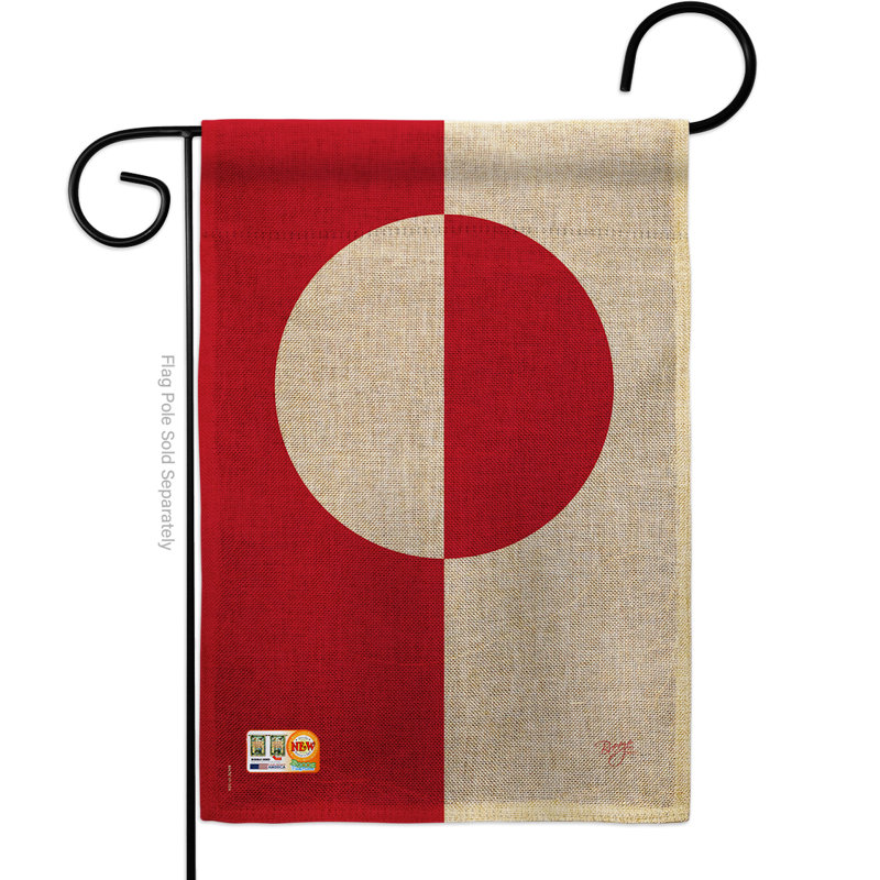 Polyester à 2 côtés 18,5 x 13 po groenland drapeau de jardin