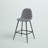 Heilig Upholstered Counter Stool with Steel Frame-1106043995