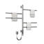 Porte-serviettes chauffant de 26,6 po x l 16,3 po pour salle de bain, chauffe-serviettes rotatif à 180 ° avec minuterie intégrée-93884756