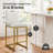 Boise 24” Upholstered White Counter Stool with Non Slip Feet & Metal Frame Faux Leather for Kitchen-775972510