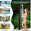 Alexnader Solar Powered Temperature Controlled Vinyl Free -standing Outdoor Shower and Footwash Spout-1106331984