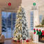 Arbre de Noël mince de 8 pi avec 950 extrémités en PE / PVC et 350 DEL blanc chaud peu encombrantes - peu encombrant-394995228