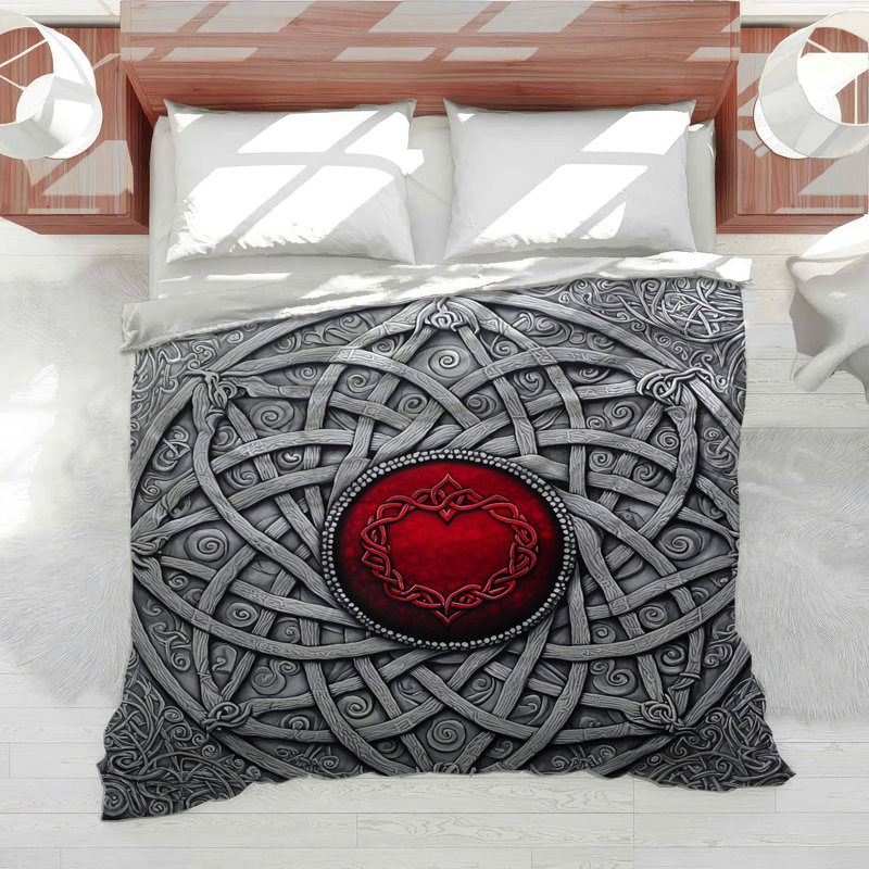 Knot Design Bedding Geometric Comforter Celtic, Twin Comforter