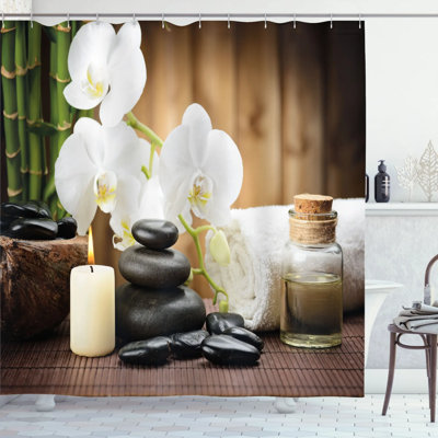 Shower Curtain with Hooks Included