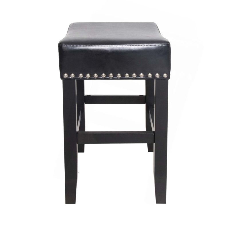 Tabouret de comptoir sans dossier, ensemble de 2, Noir, Tabouret de comptoir (siège d'une hauteur de 26,7