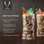 Tasses Viski High Tide - Verres Tiki en céramique peints à la main pour les cocktails - Ensemble de 2 balles hautes Tiki 14,5 oz