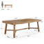 Bureau rectangulaire 71 po, grand bureau d'ordinateur de direction-868225484