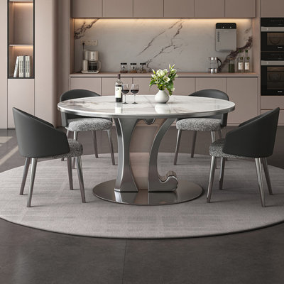Italian style simple round dining table sets