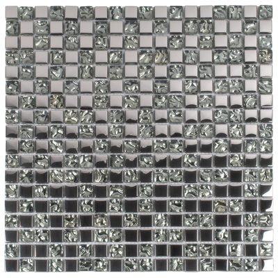 11.7" X 11.7" Polished Glass Mosaic Tile