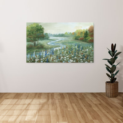 "Meandering Stream" by Nan Print on Canvas