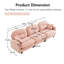 Chenille rose trois - modulaire avec courbe ergonomique, épissage doux et flexible pour les espaces de vie