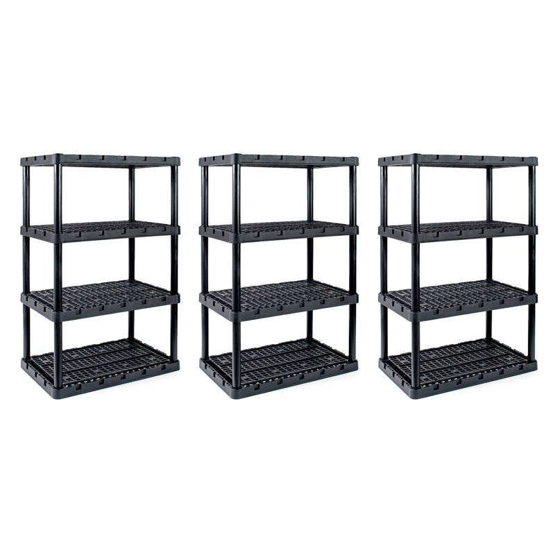 36 " W Plastic Shelving Unit, 56.25" H x 36" W x 24" D