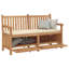 Banc avec porte vidaXL brun 59,06 x 23,62 x 35,43 en bois de teck massif