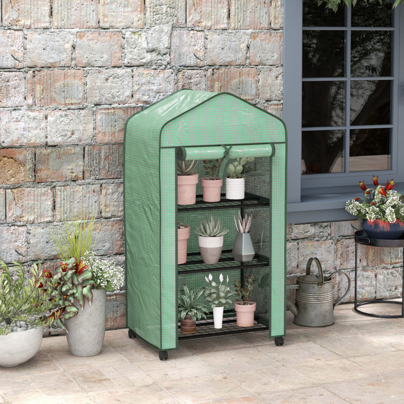 Ceciel 2.5 Ft W x 1.5 Ft D Mini Greenhouse